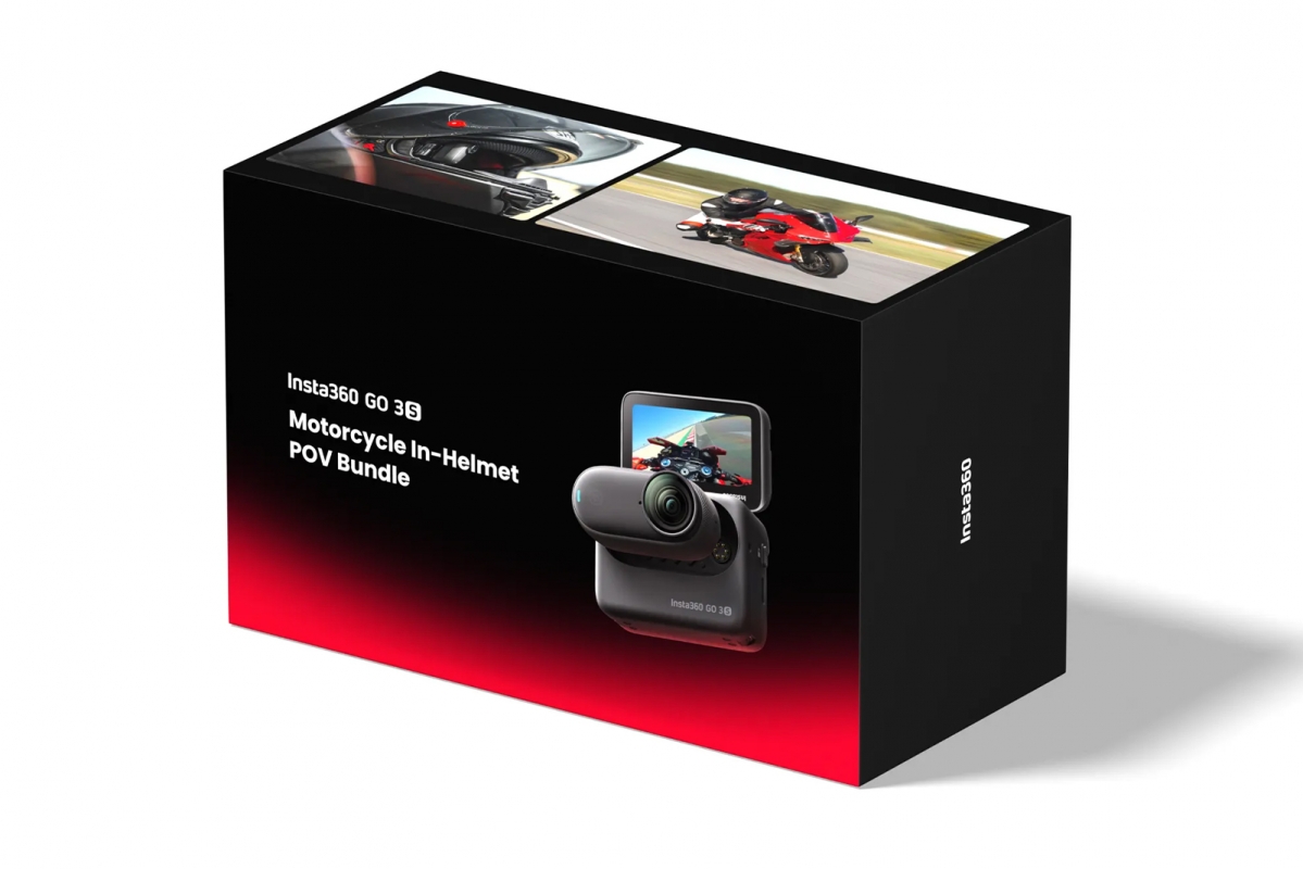 Insta360 GO 3S 128 GB Motorcycle In-Helmet POV Bundle