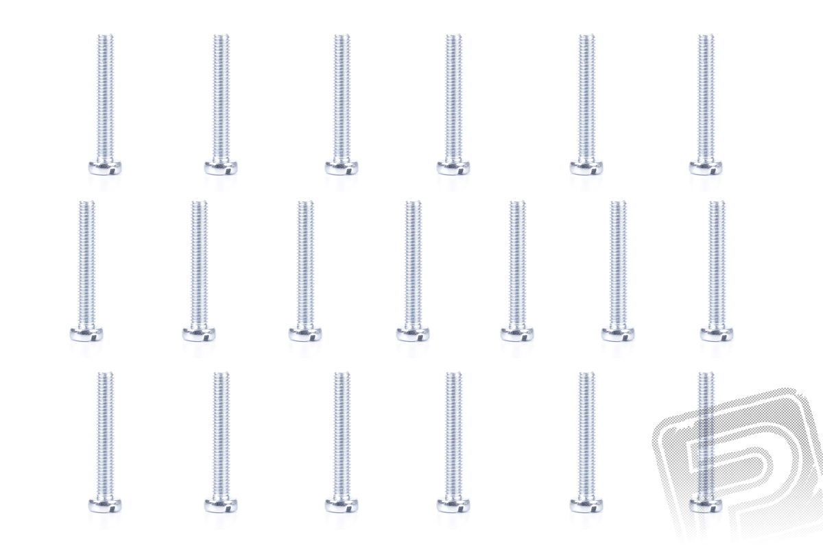 Ocelový šroub s válcovou hlavou M3x20mm, 20ks