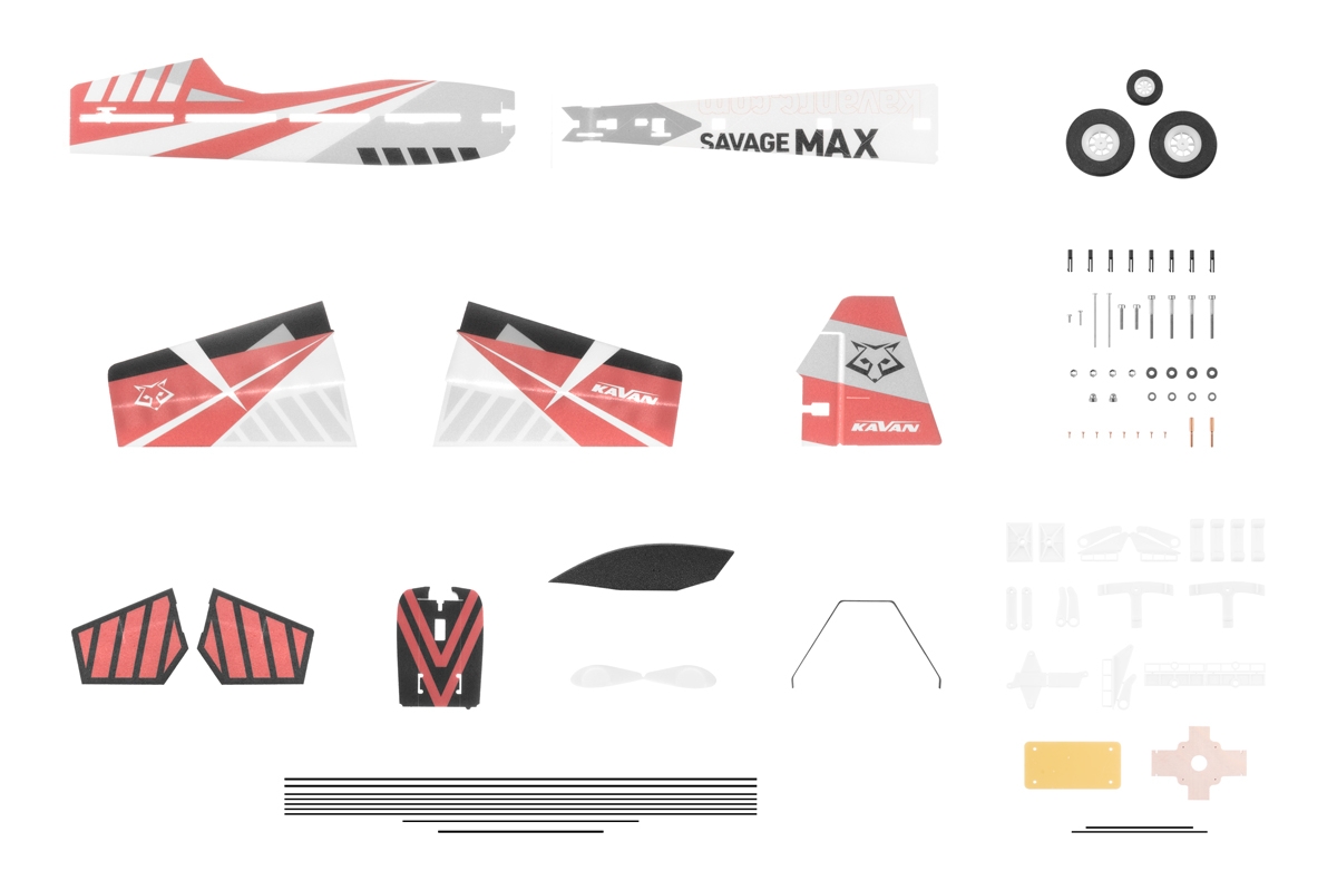 KAVAN Savage MAX V2 1080mm Kit - červená