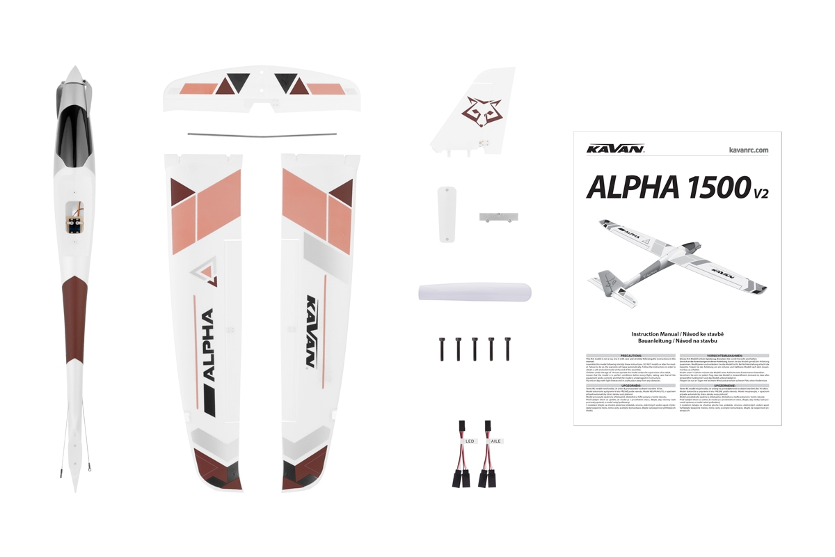 KAVAN Alpha V2 1500mm RTF - červená,