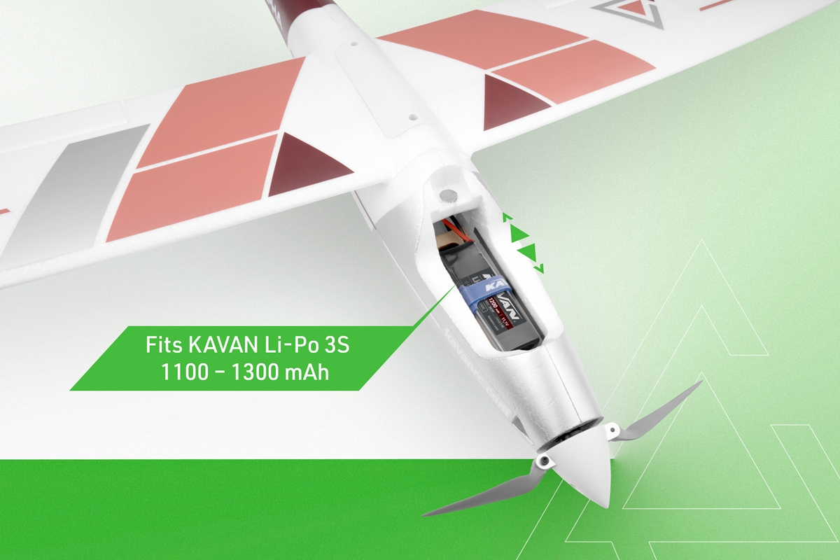 KAVAN Alpha V2 1500mm RTF - červená