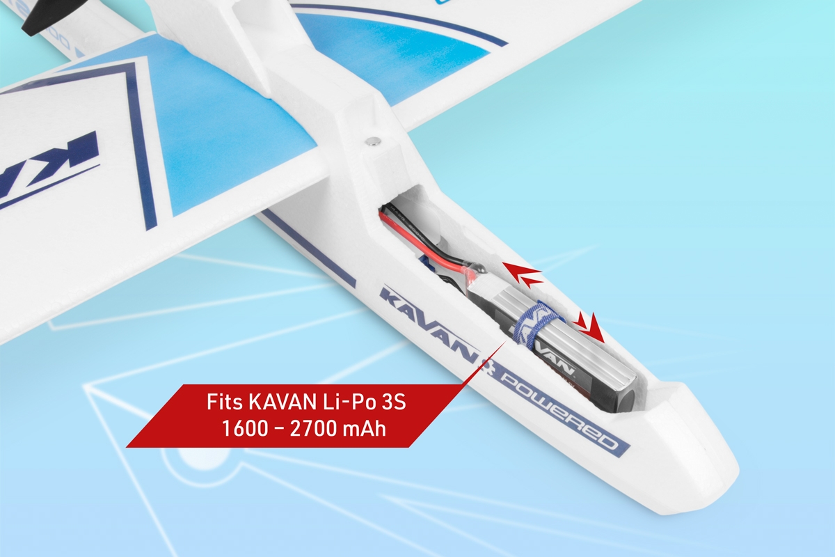 KAVAN Beta 1400 ARF - modrá, s R6 Rx,