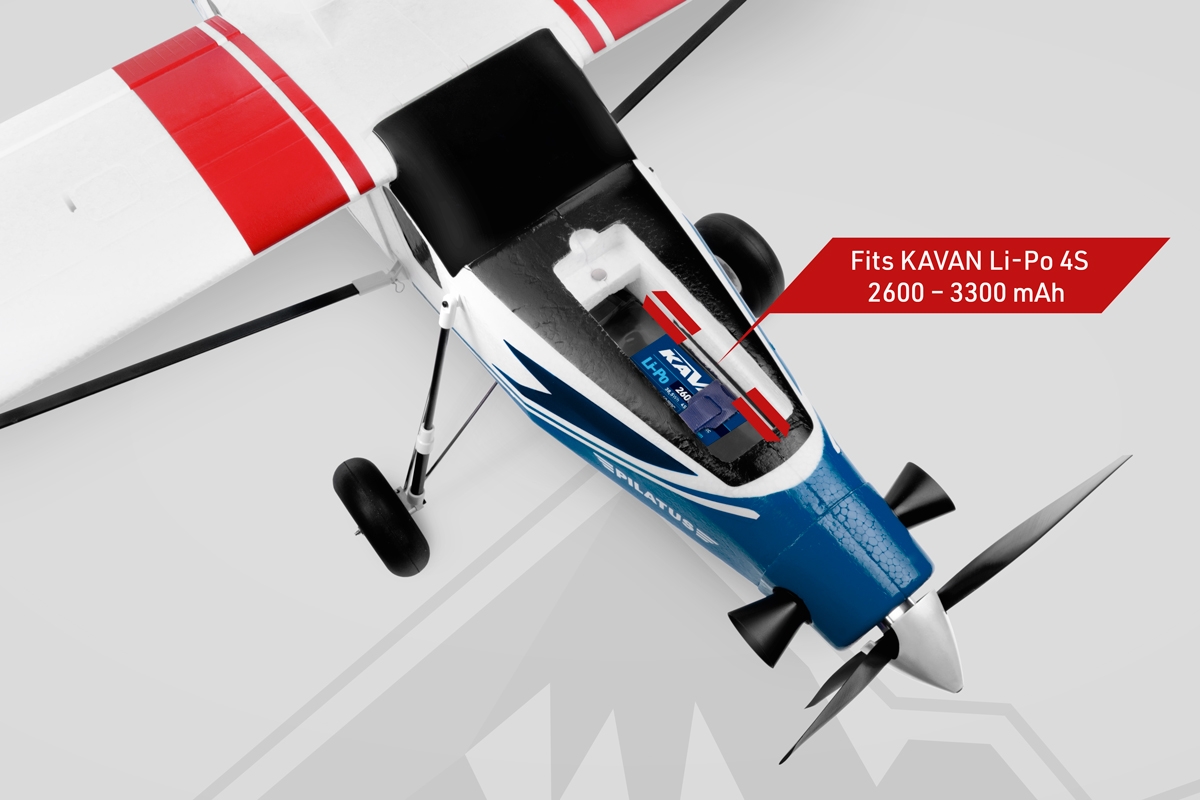 KAVAN Pilatus PC-6 Porter 1500mm ARF - modrá,