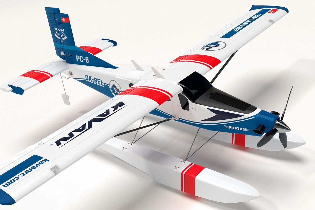 KAVAN Pilatus PC-6 Porter 1500mm ARF - modrá,