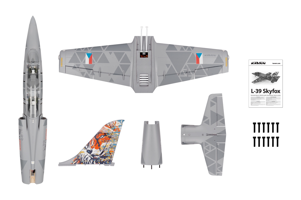 KAVAN L-39 Skyfox 1088mm ARF - šedá
