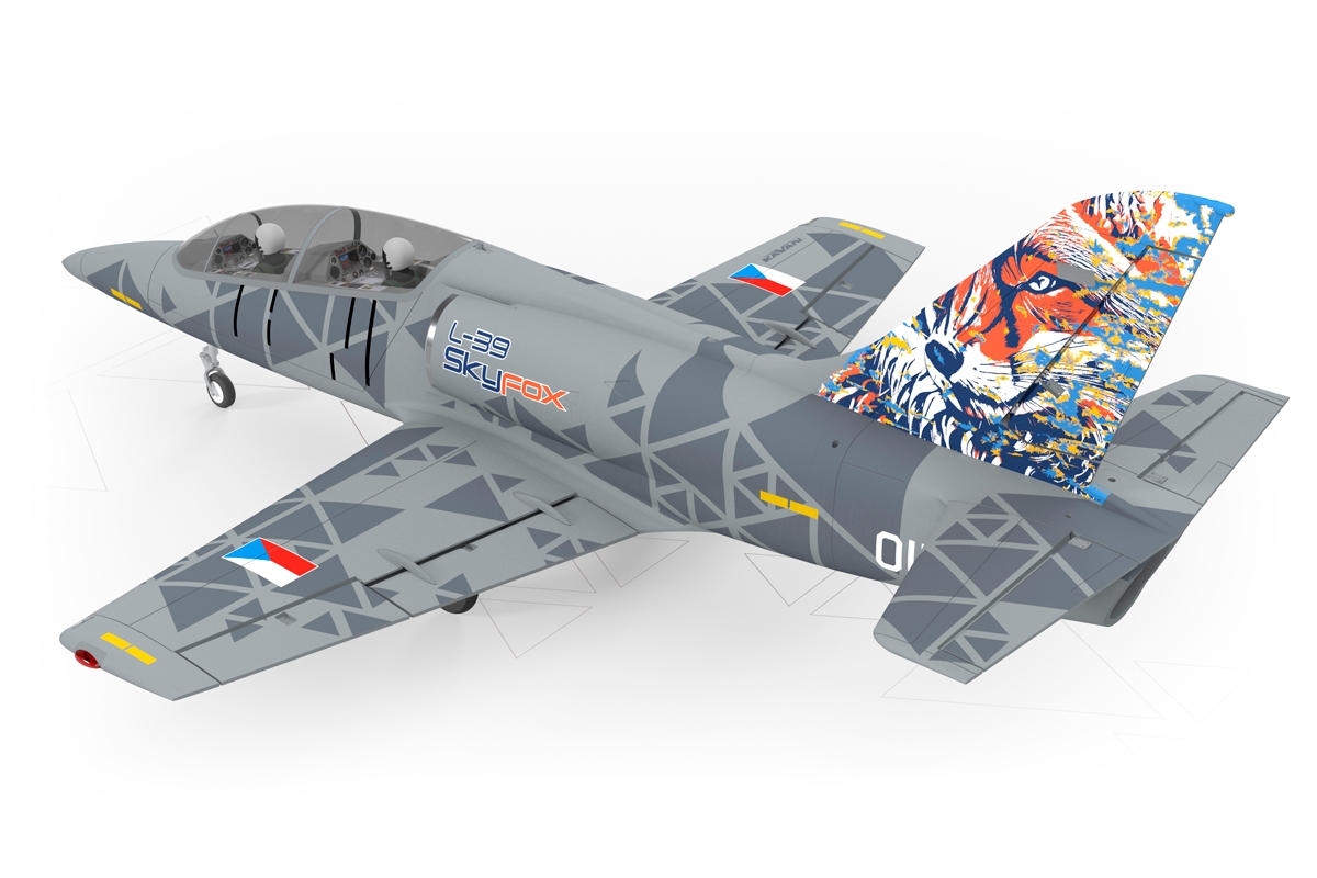 KAVAN L-39 Skyfox 1088mm ARF - šedá,