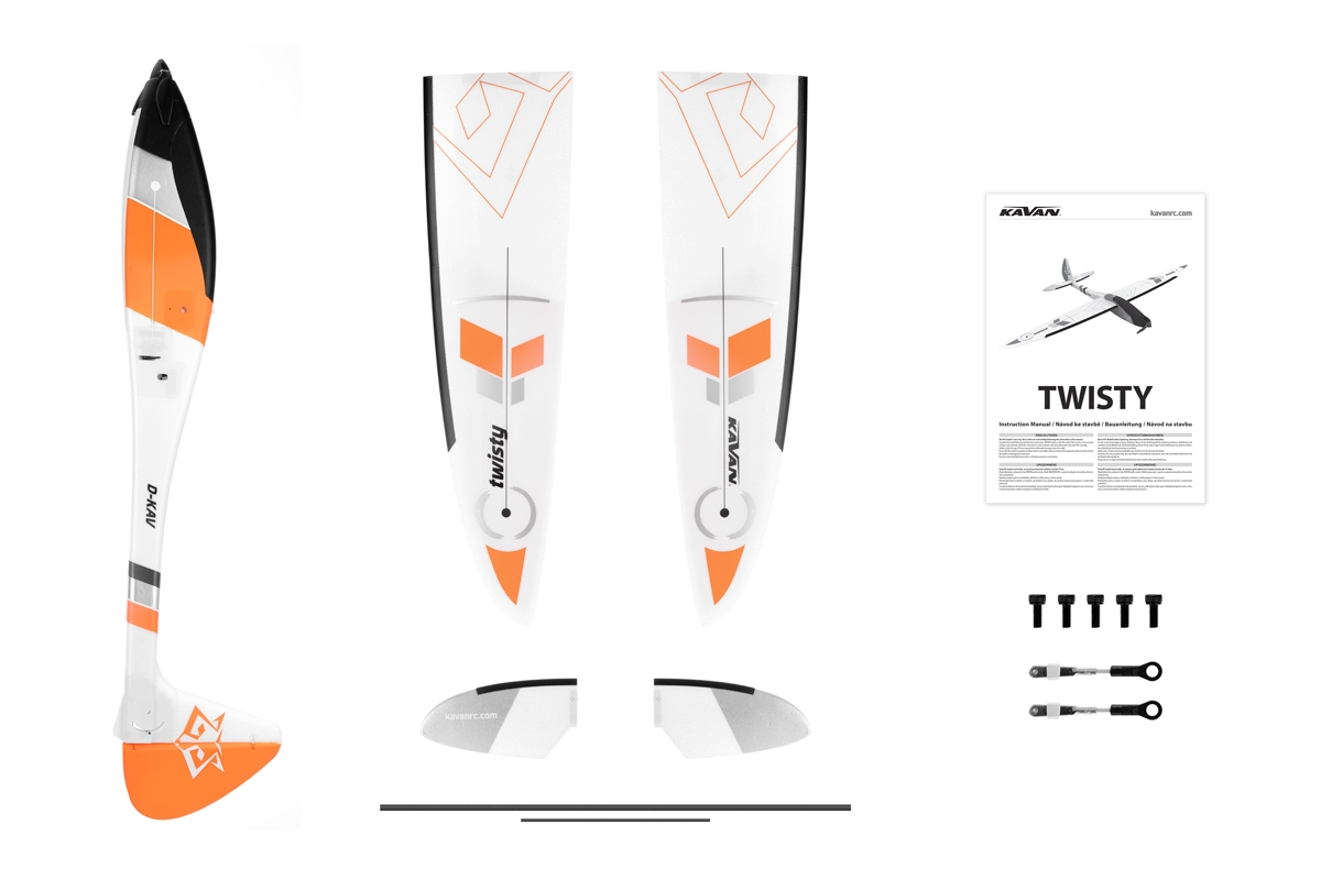 KAVAN Twisty 1512mm ARF - oranžová