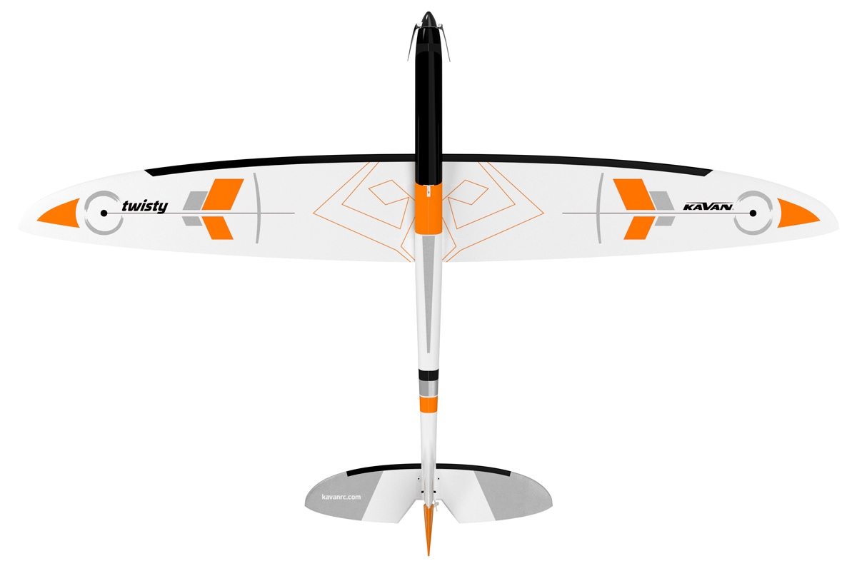 KAVAN Twisty 1512mm ARF - oranžová,