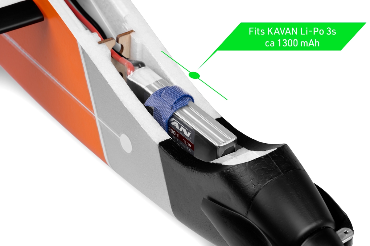 KAVAN Twisty 1512mm ARF - oranžová,