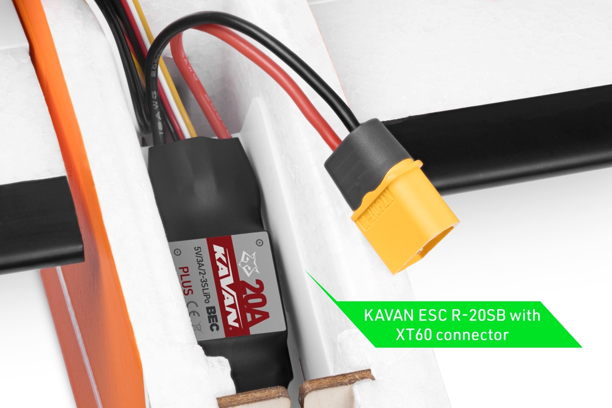 KAVAN Twisty 1512mm ARF - oranžová,