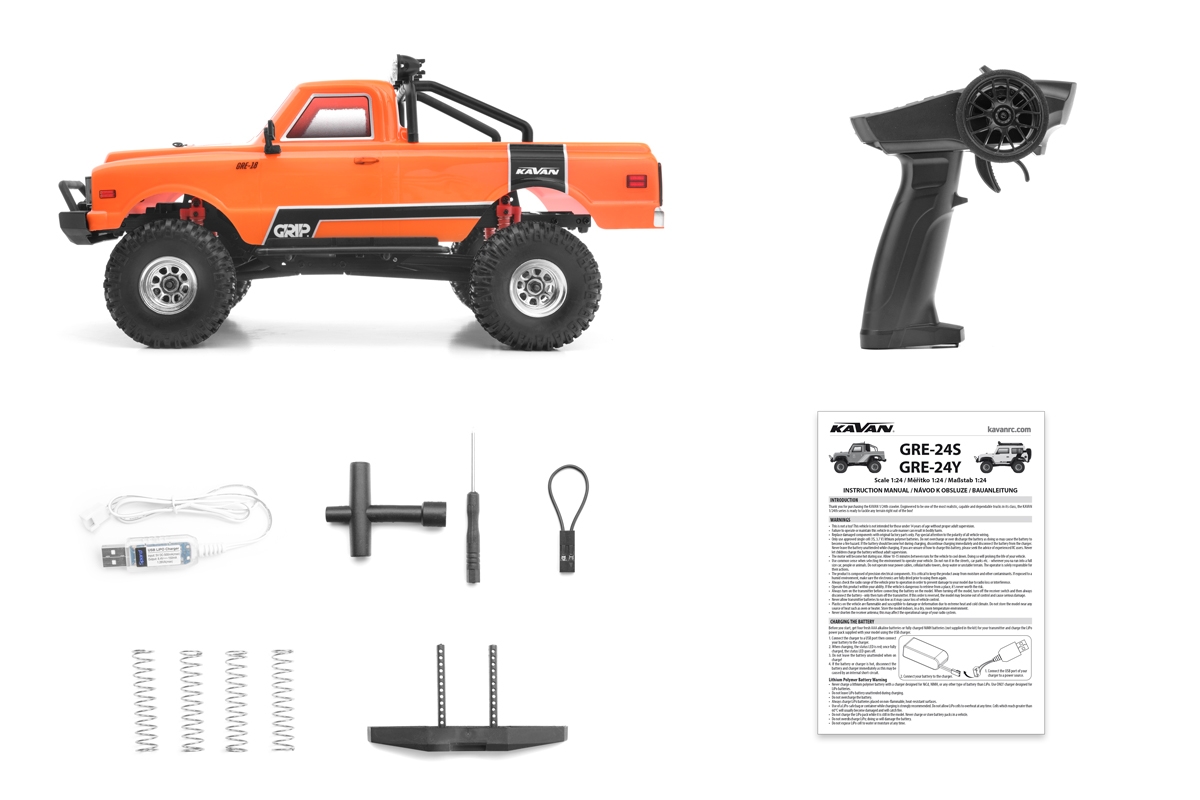 KAVAN GRE-18 RTR crawler 1:18 - oranžový,