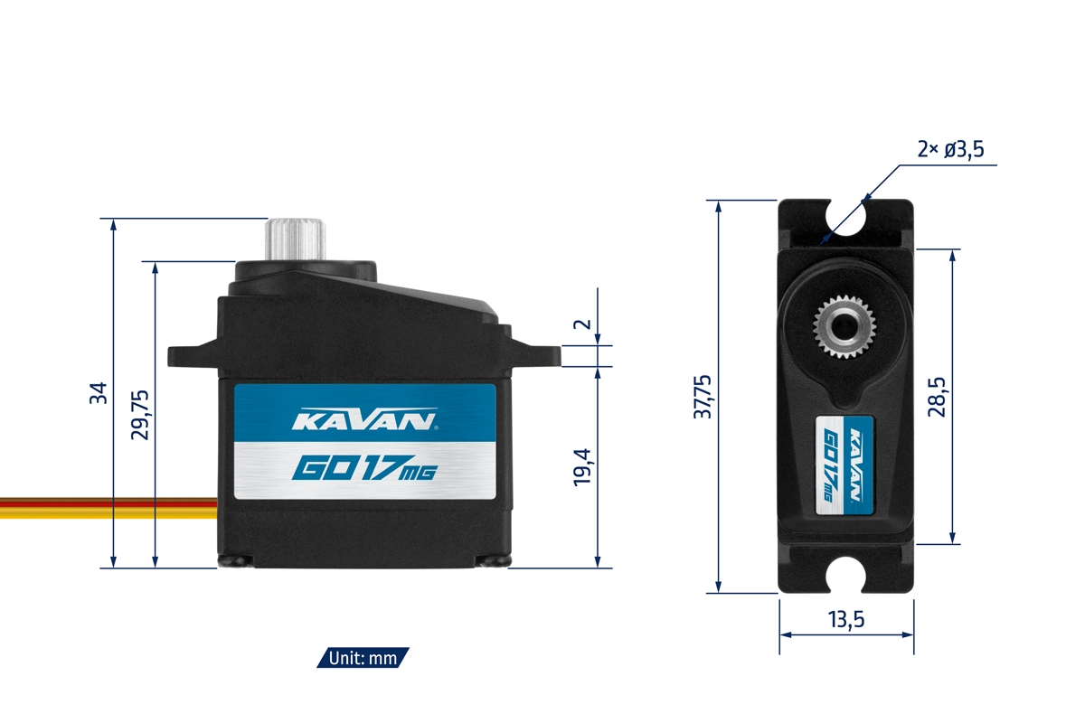 GO-17MG servo 17g,