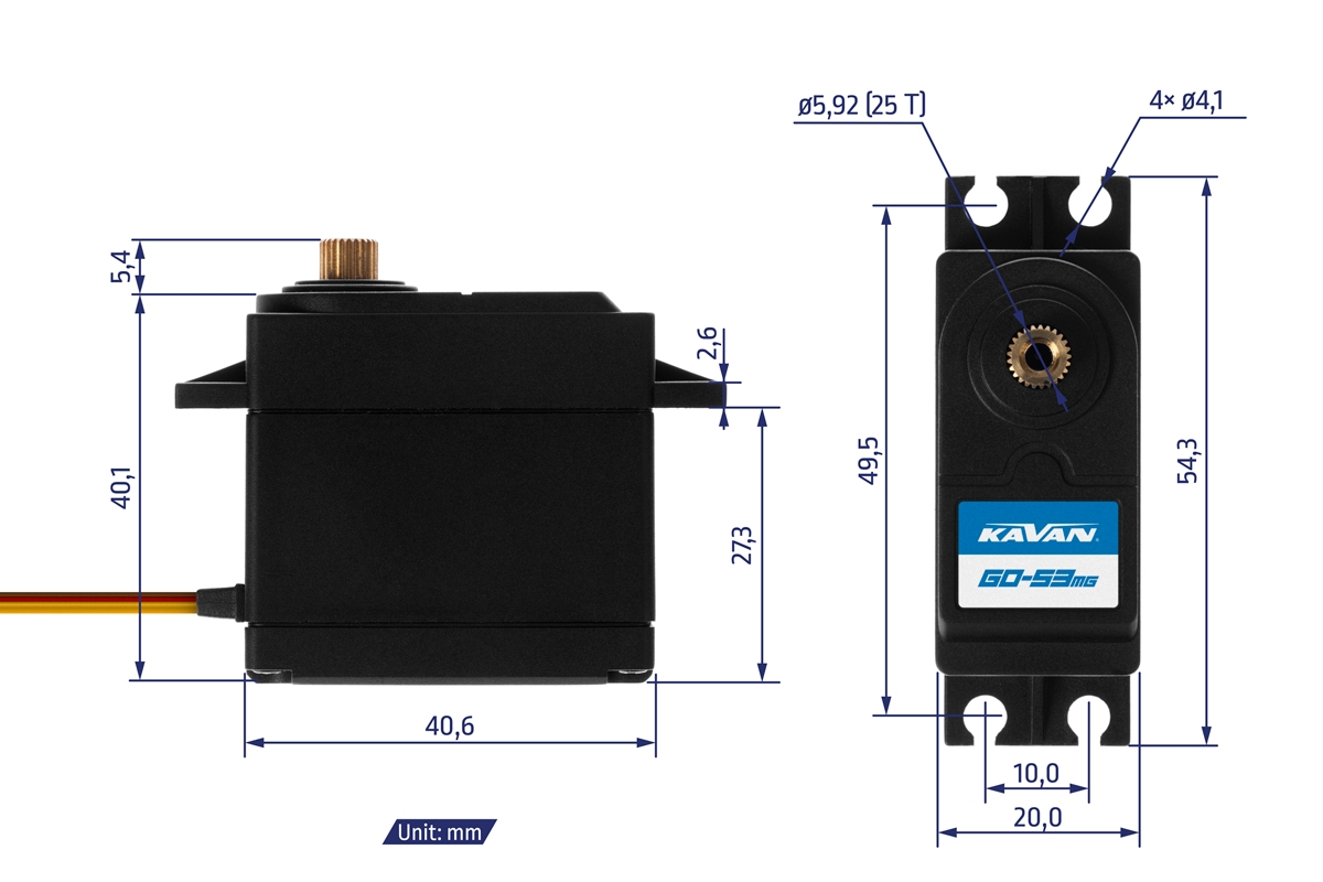 GO-53MG (0.28s/60°, 15kg.cm)