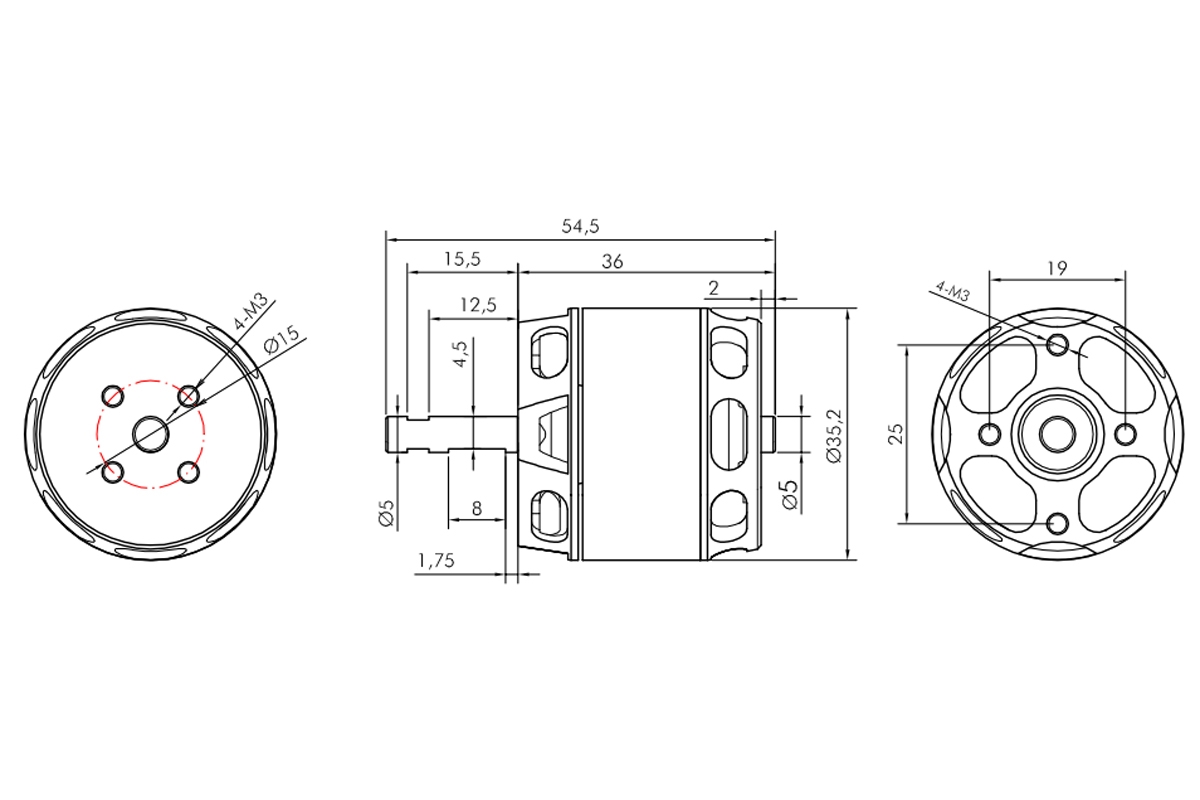 KAVAN Brushless Motor PRO 3536-1000
