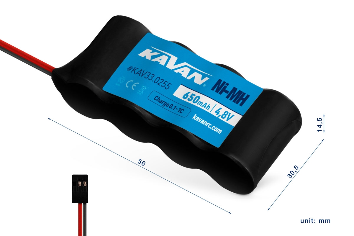 KAVAN NiMH 650mAh/4,8V Rx pack,