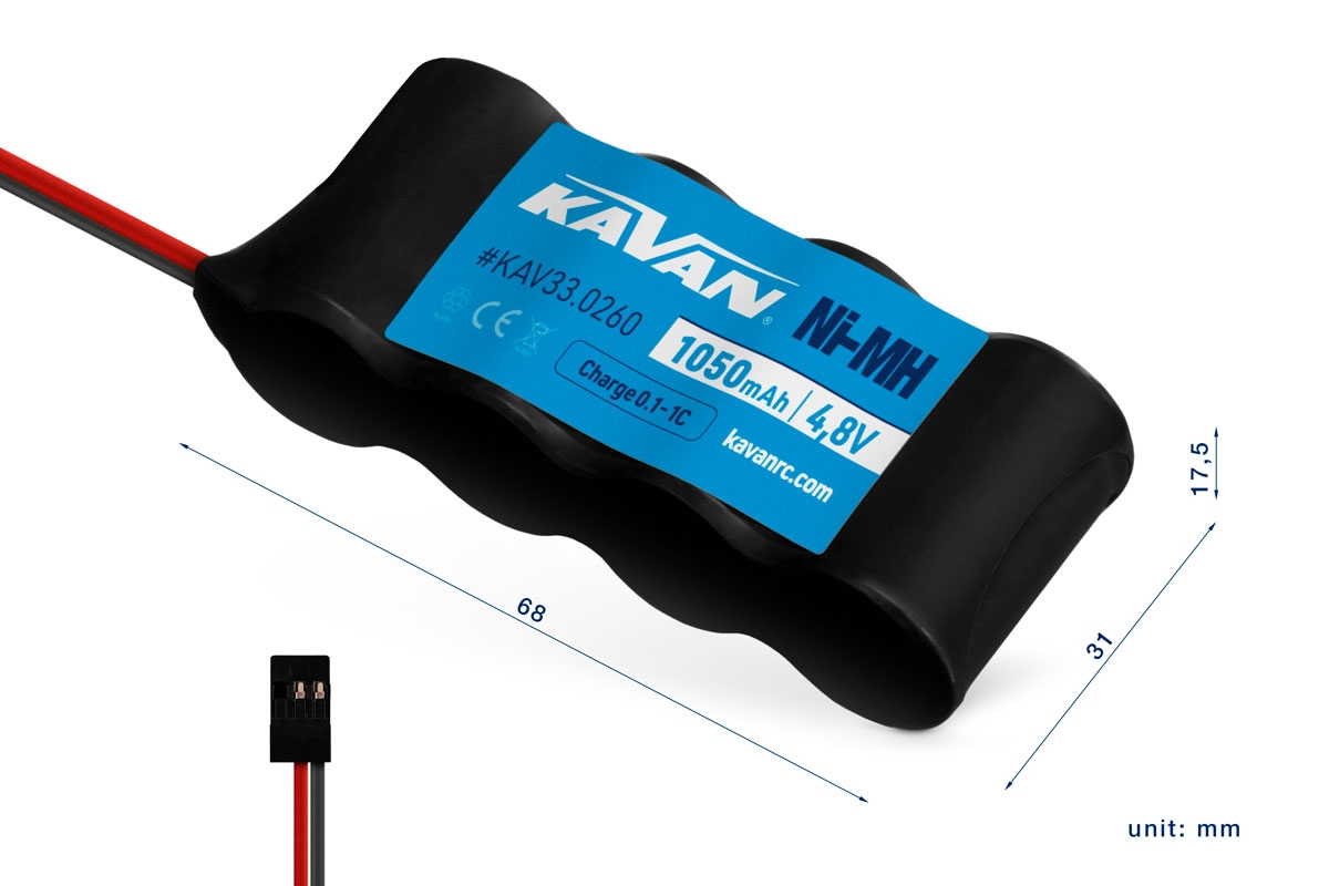 KAVAN NiMH 1050mAh/4,8V Rx pack