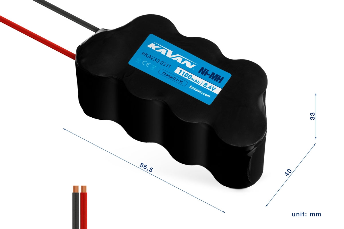 KAVAN NiMH 1100mAh/8,4V - kostka