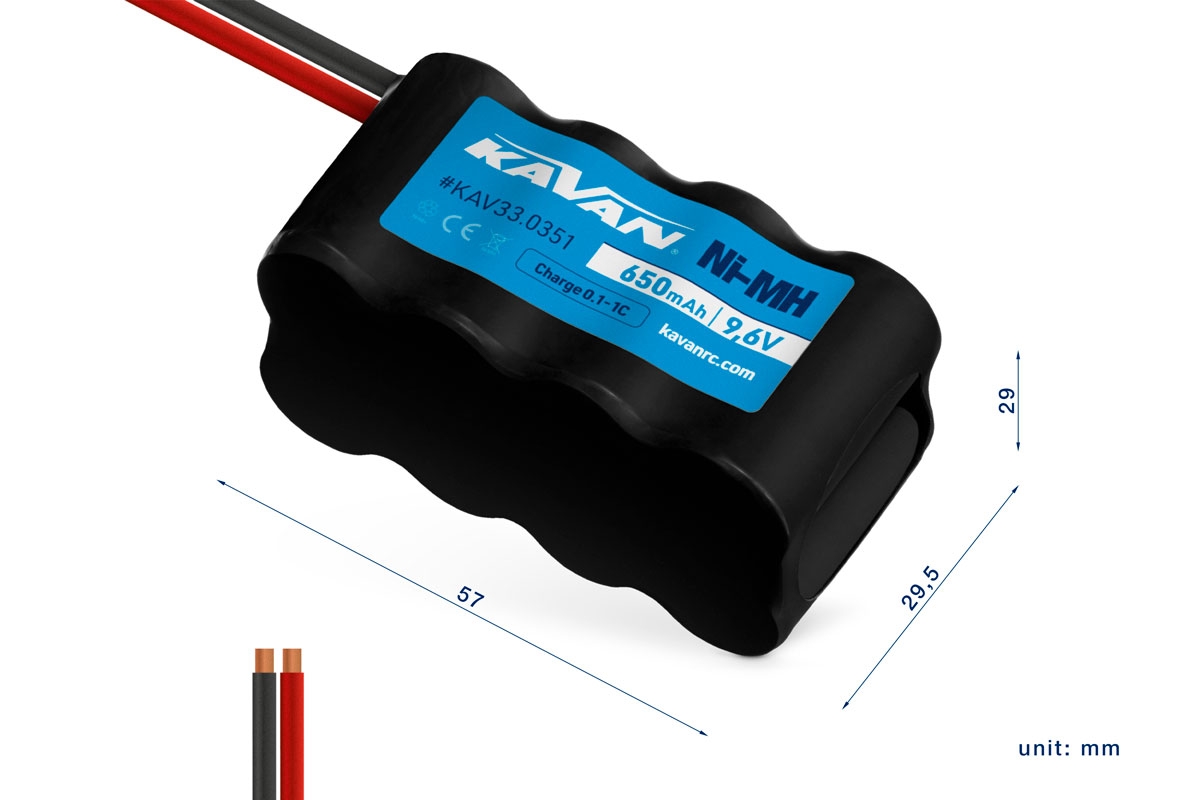 KAVAN NiMH 650mAh/9,6V - kostka,