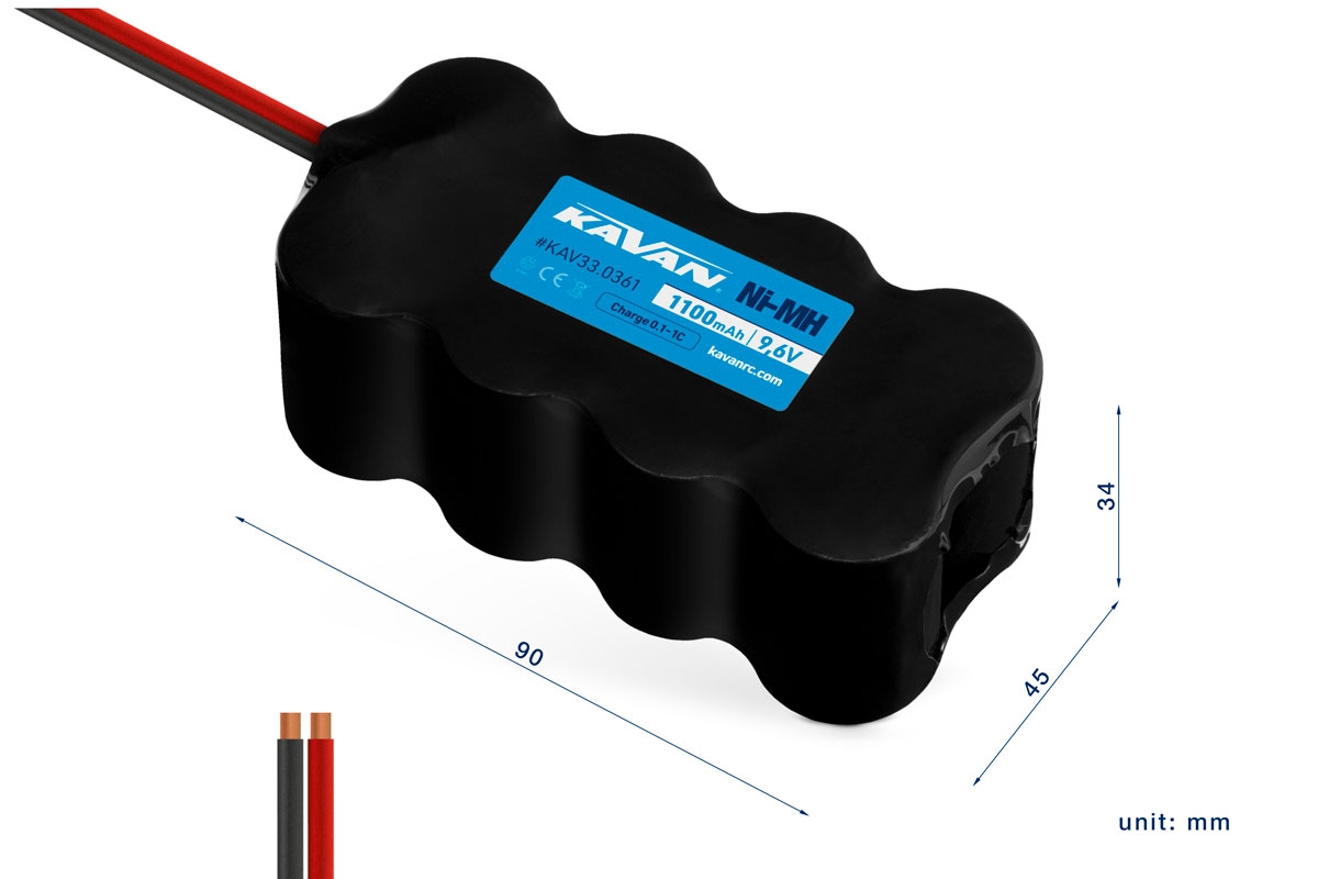 KAVAN NiMH 1100mAh/9,6V - kostka