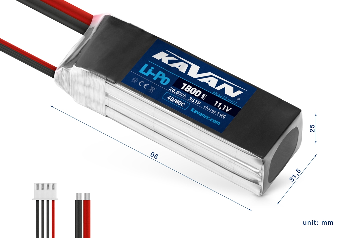 KAVAN Li-Po 1800mAh/11,1V 40/80C 20,0Wh,