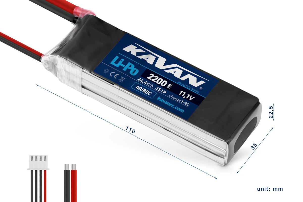 KAVAN Li-Po 2200mAh/11,1V 40/80C 24,4Wh,