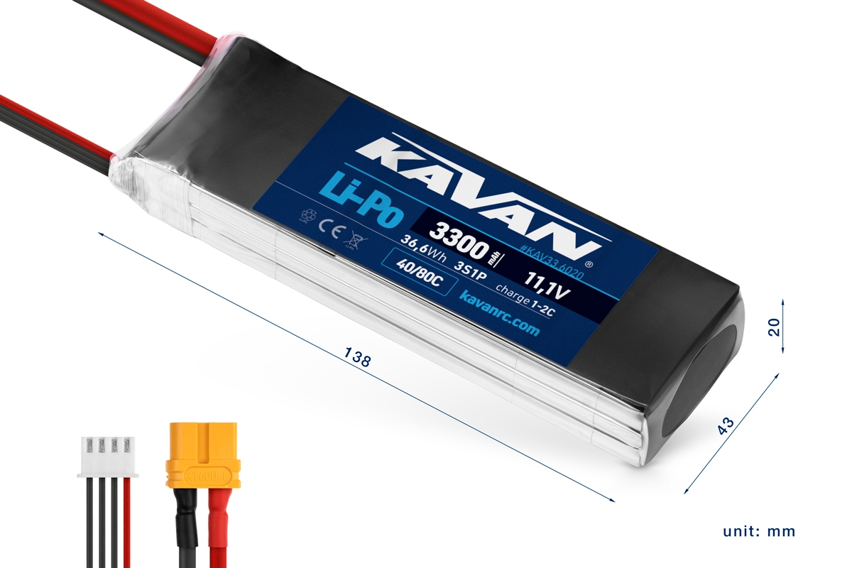 KAVAN Li-Po 3300mAh/11,1V 40/80C 36,6Wh