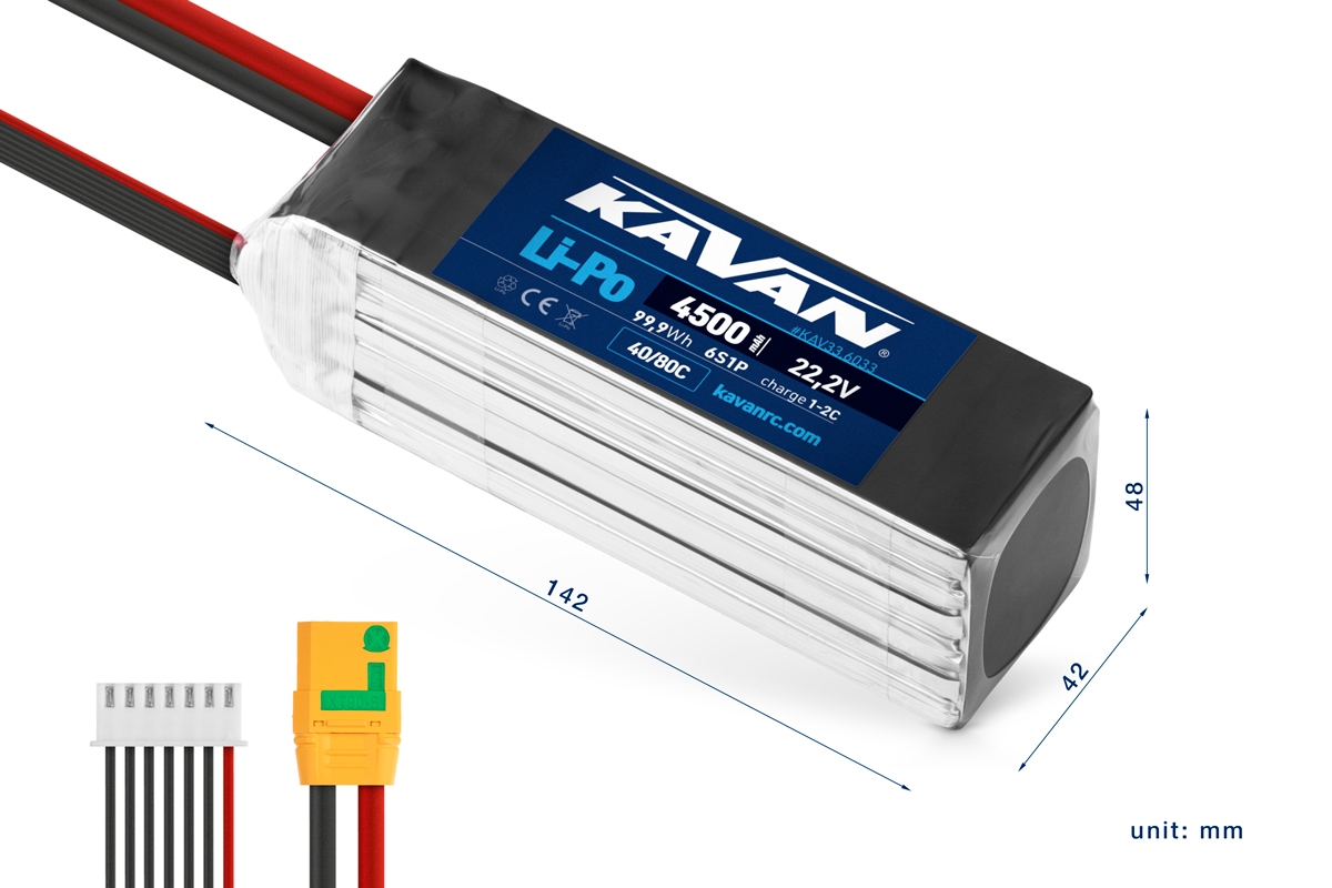 KAVAN Li-Po 4500mAh/22,2V 40/80C 99.9Wh,