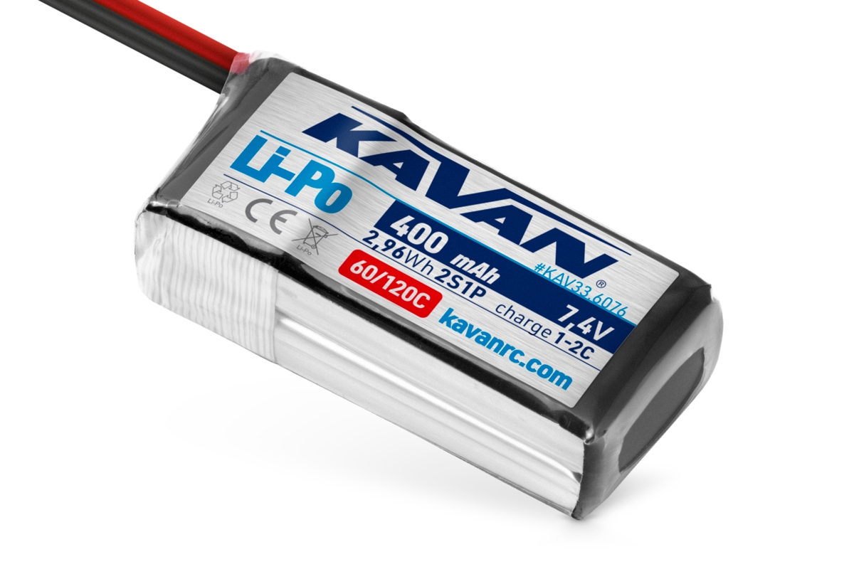 KAVAN - Li-Po 400 mAh/7,4 V 60/120C, 2,96 Wh,