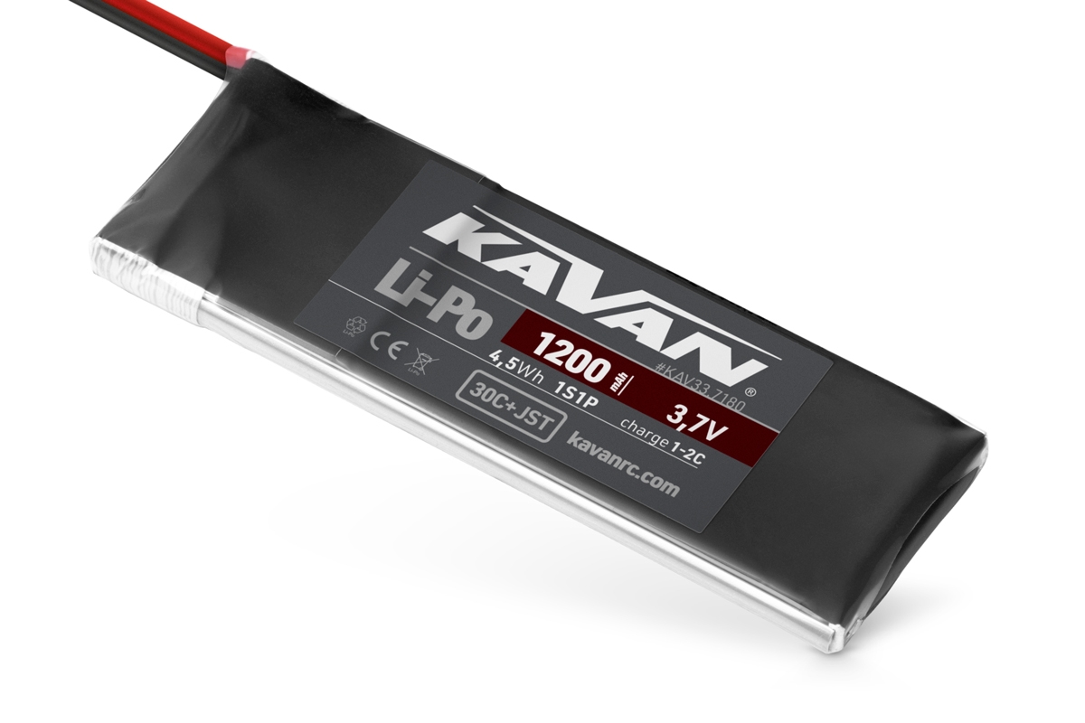 KAVAN Li-Po 1200mAh/3,7V 30C JST,