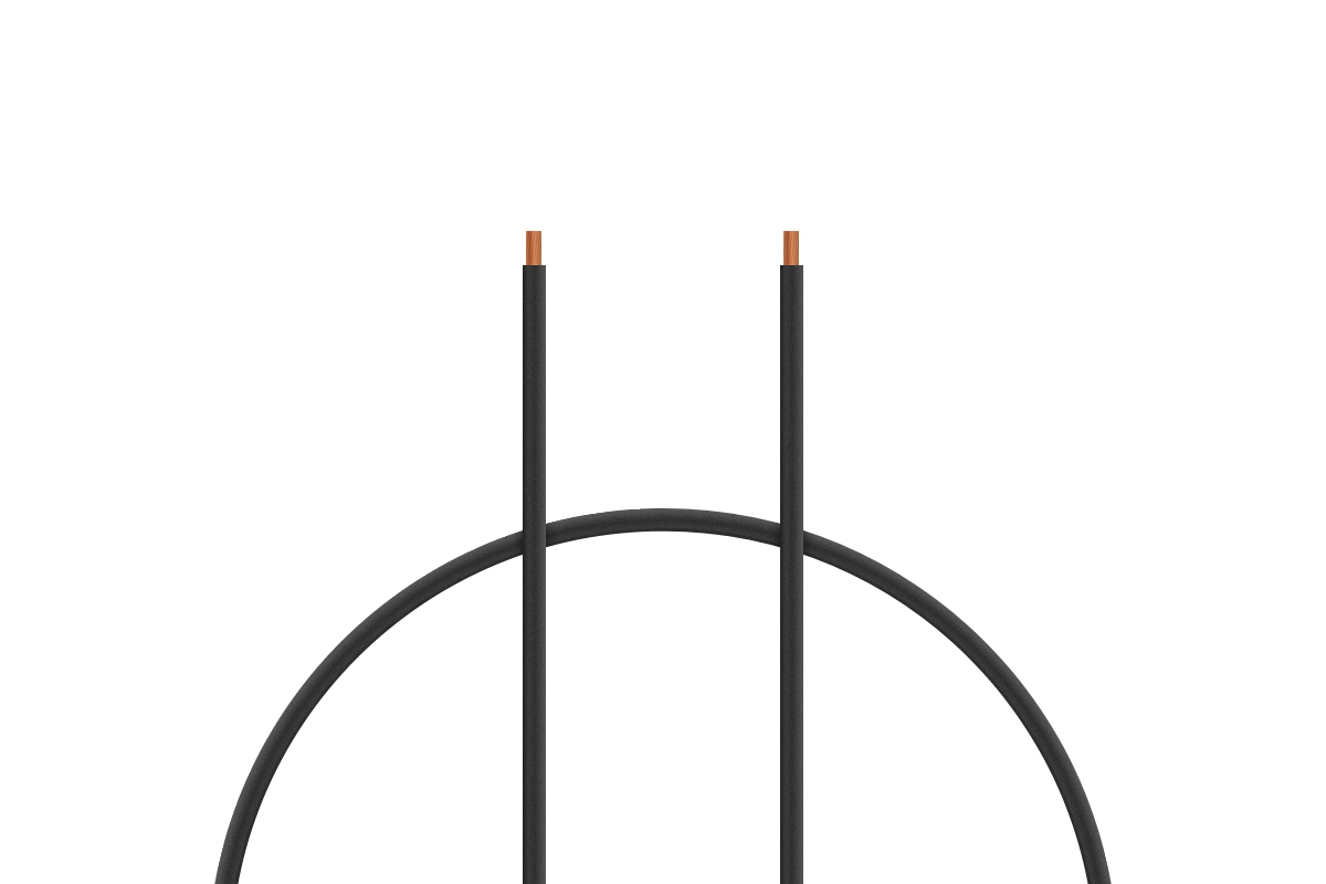 Kabel silikon 0.5mm2 1m (černý)