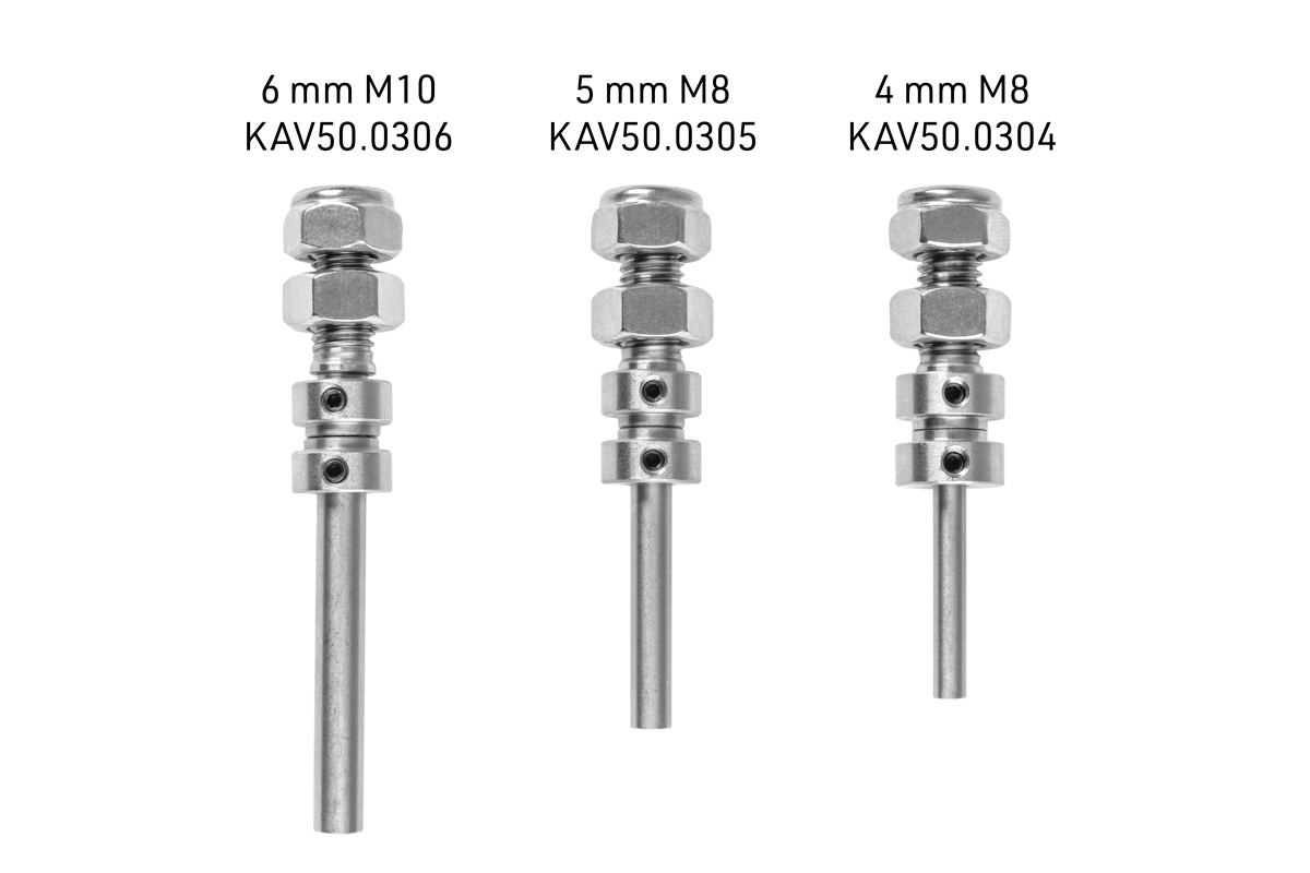 Hřídel kola 5mm M8 (2ks)