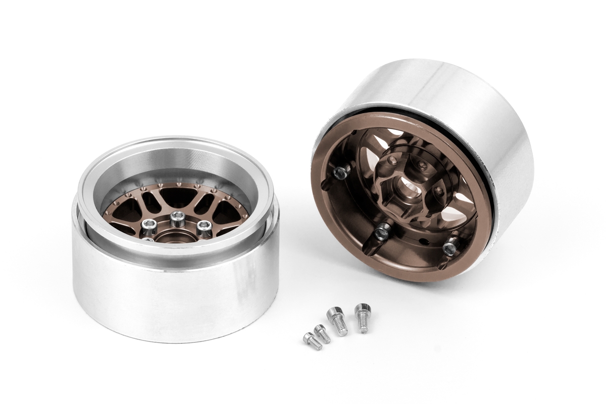 1.9'' Hliníkové beadlock disky offset -10 mm pro 1/10 crawler/expedice bronzové - 2 ks