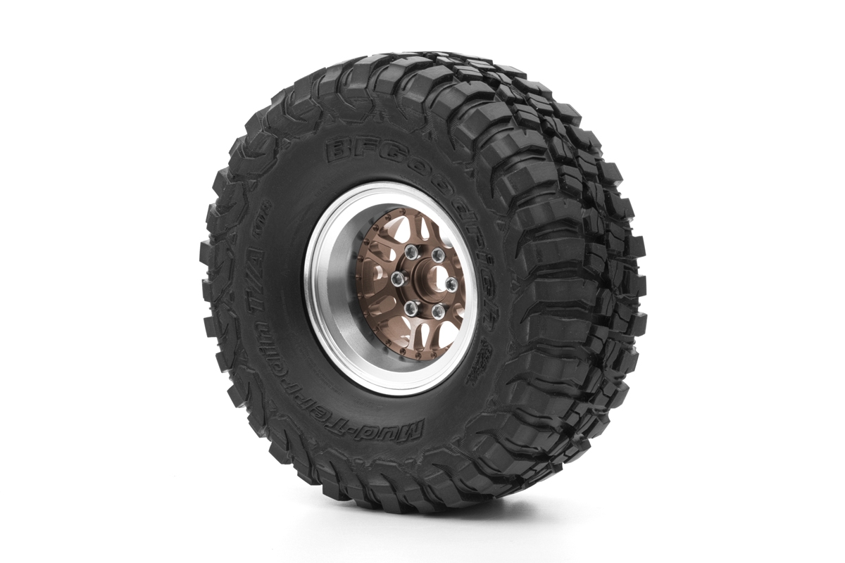 1.9'' Hliníkové beadlock disky offset -10 mm pro 1/10 crawler/expedice bronzové - 2 ks