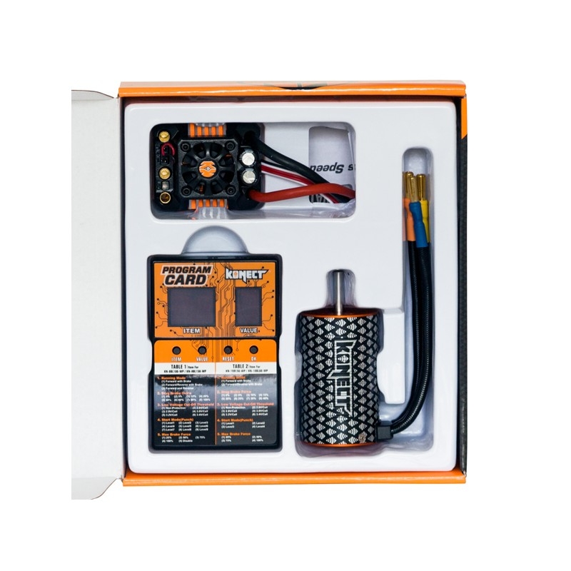 COMBO BRUSHLESS 80Amp SCT WP s 4P 3660SL 2750Kv motorem + programovací karta,