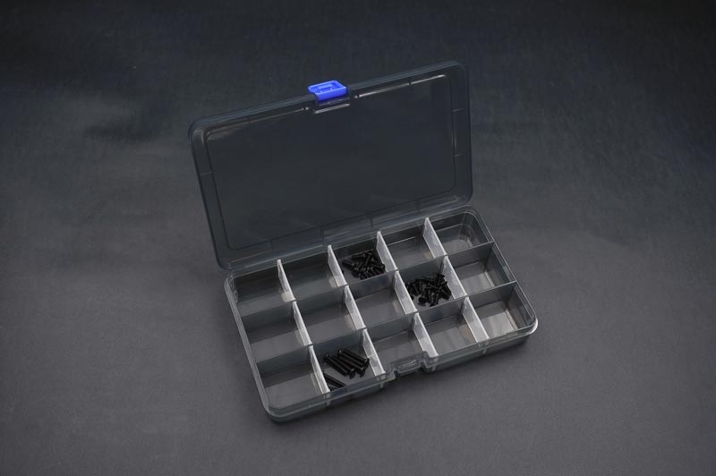 Box na díly 177x102x25 mm (15 přihrádek, vyjímatelné přepážky)