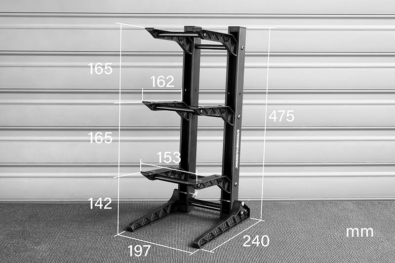 Skládací stojánek pro RC auta, výška 475 mm, 3 patra