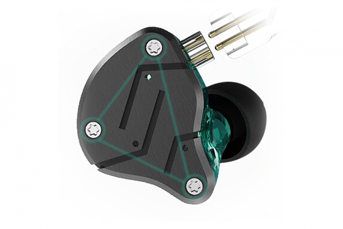 KZ ZSN Sluchátka s mikrofonem (Turqoise)