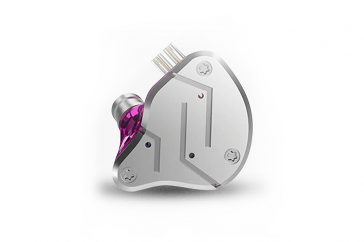 KZ ZSN Sluchátka s mikrofonem (Silver/Purple)