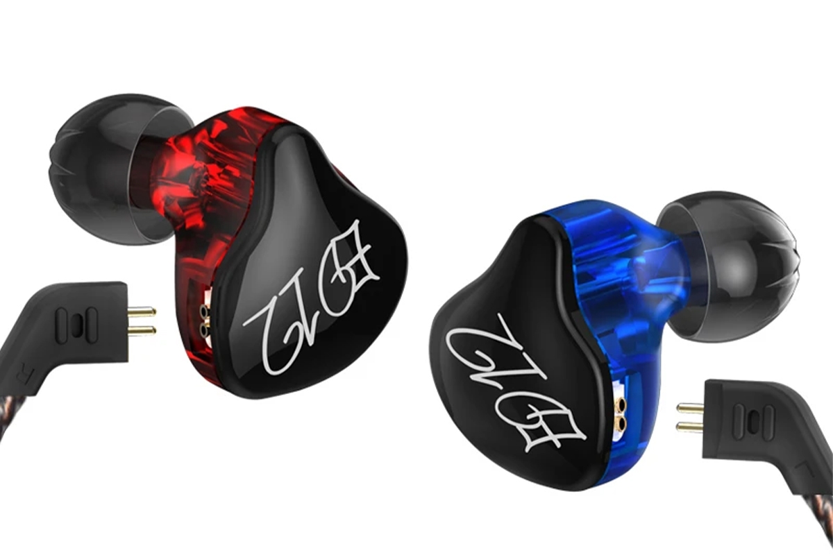 KZ ED12 Sluchátka s mikrofonem (Red/Blue)