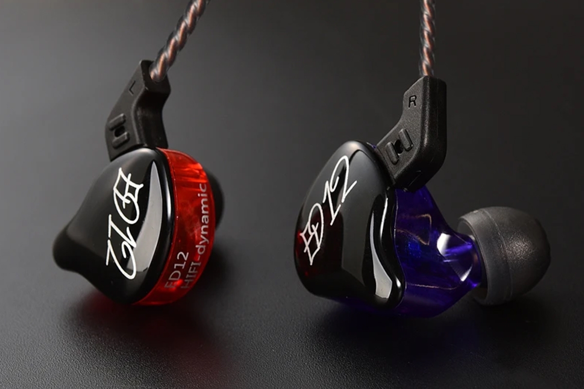 KZ ED12 Sluchátka s mikrofonem (Red/Blue)