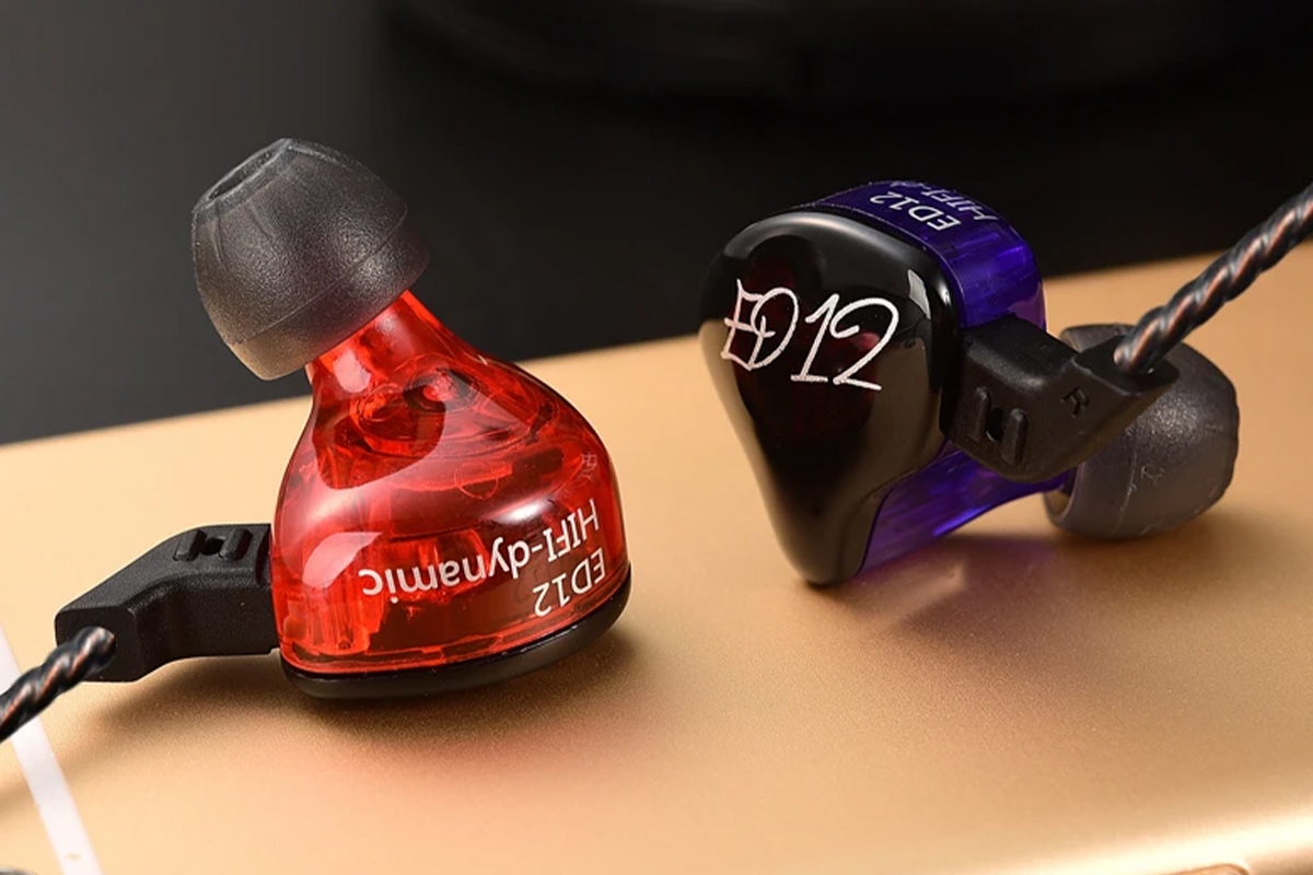 KZ ED12 Sluchátka s mikrofonem (Red/Blue)