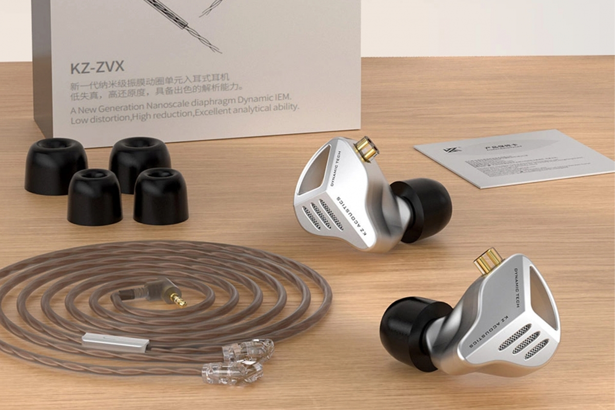 KZ ZVX sluchátka s mikrofonem (Silver)