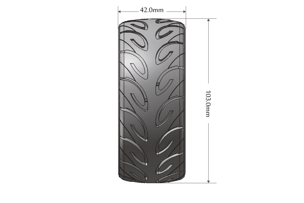 GT-TARMAC SOFT 1/8 17mm hex Spoke Black Rims, 2 ks
