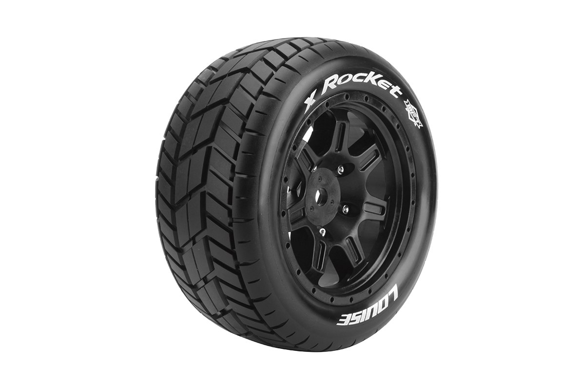 X-ROCKET SPORT 1/5 24mm hex Black Rims, 2 ks