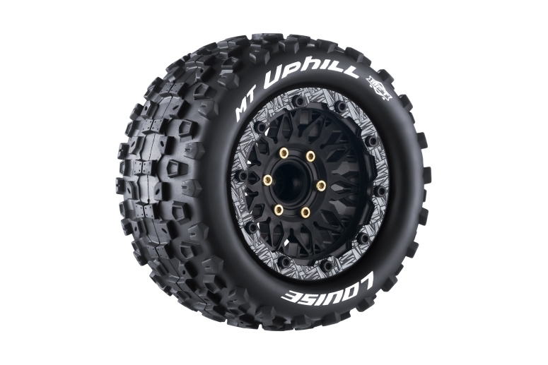 MT-UPHILL SOFT 1/10, 12mm, 14mm a 17mm odnímatelný hex, Černé disky, 2 ks
