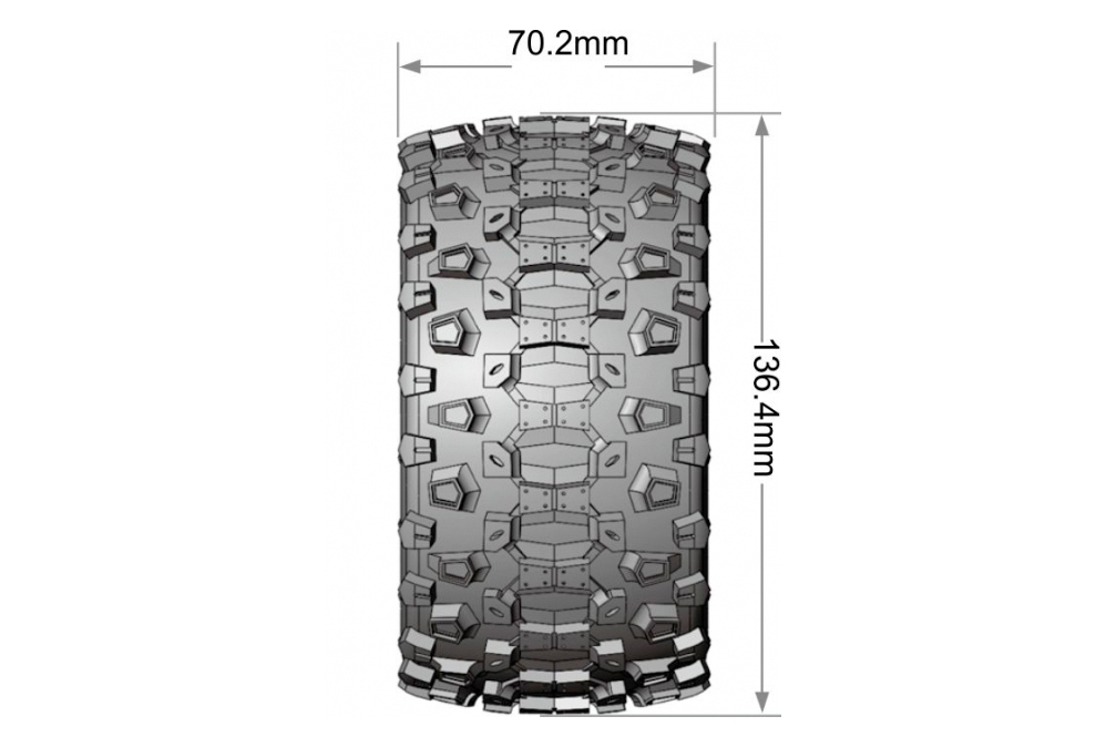 MT-UPHILL SOFT 1/10, 12mm, 14mm a 17mm odnímatelný hex, Černé disky, 2 ks