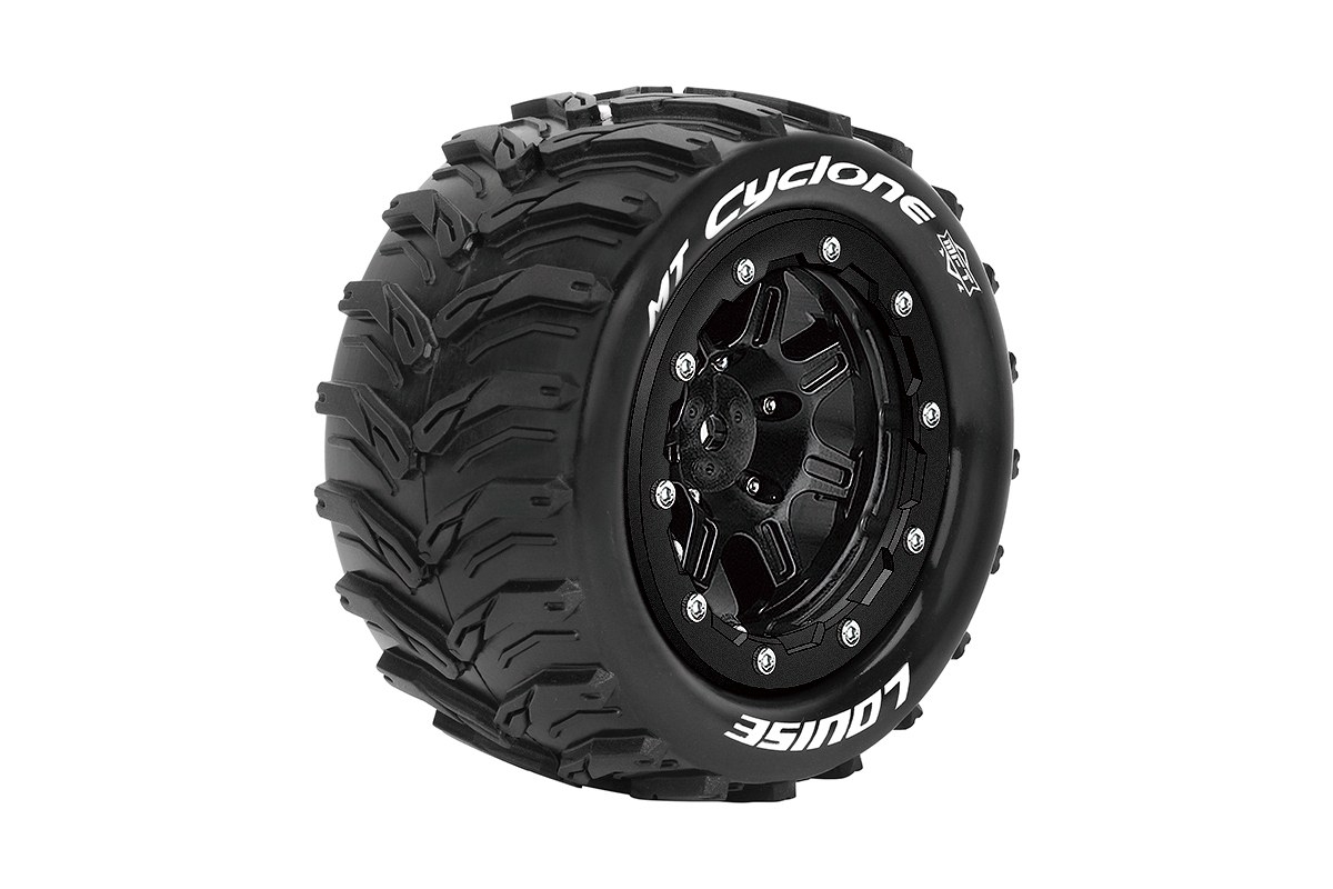 MT-CYCLONE SOFT 1/10, černé disky 1/2 offset 17mm hex, 2 ks