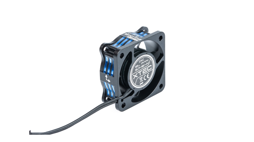 LRP WorksTeam Hliníkový SuperHighRev. ventilátor 40x40x15mm 1-2S s přijímačovým konektorem