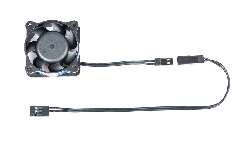 LRP WorksTeam Hliníkový SuperHighRev. ventilátor 40x40x15mm 1-2S s přijímačovým konektorem