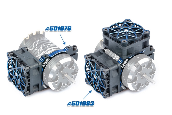 Hliníkový držák V2 pro 42mm motor - jeden nebo dva ventilátory 40mm